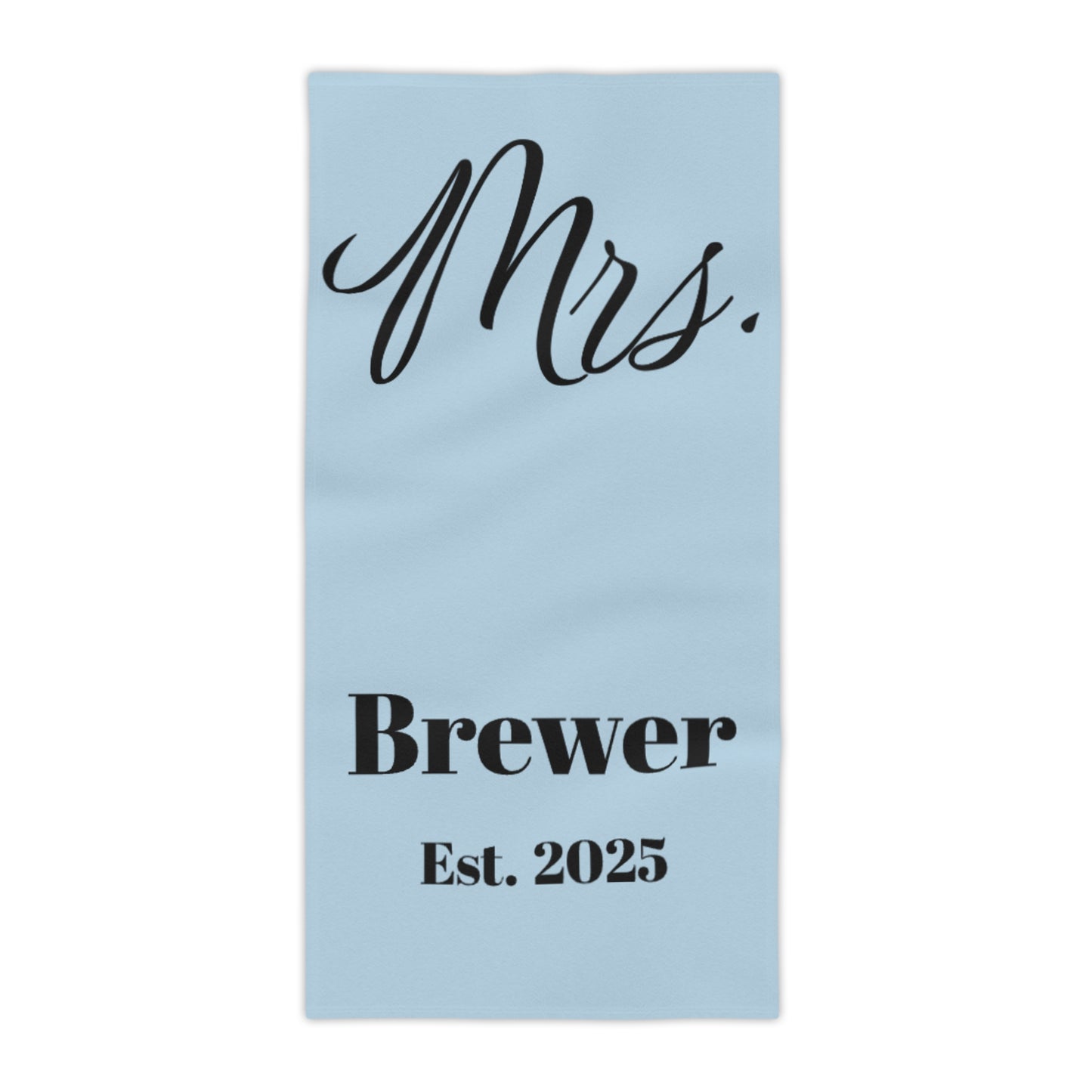 Mrs & Mr Solid Beach Towel