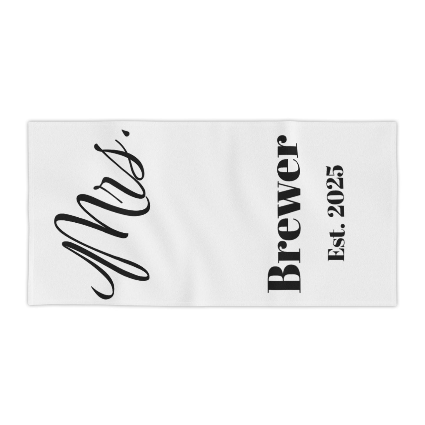 Mrs & Mr Solid Beach Towel