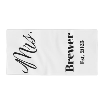 Mrs & Mr Solid Beach Towel
