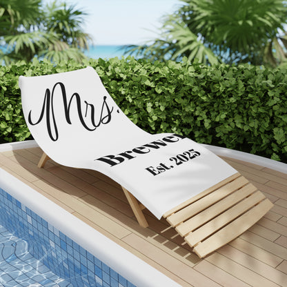 Mrs & Mr Solid Beach Towel