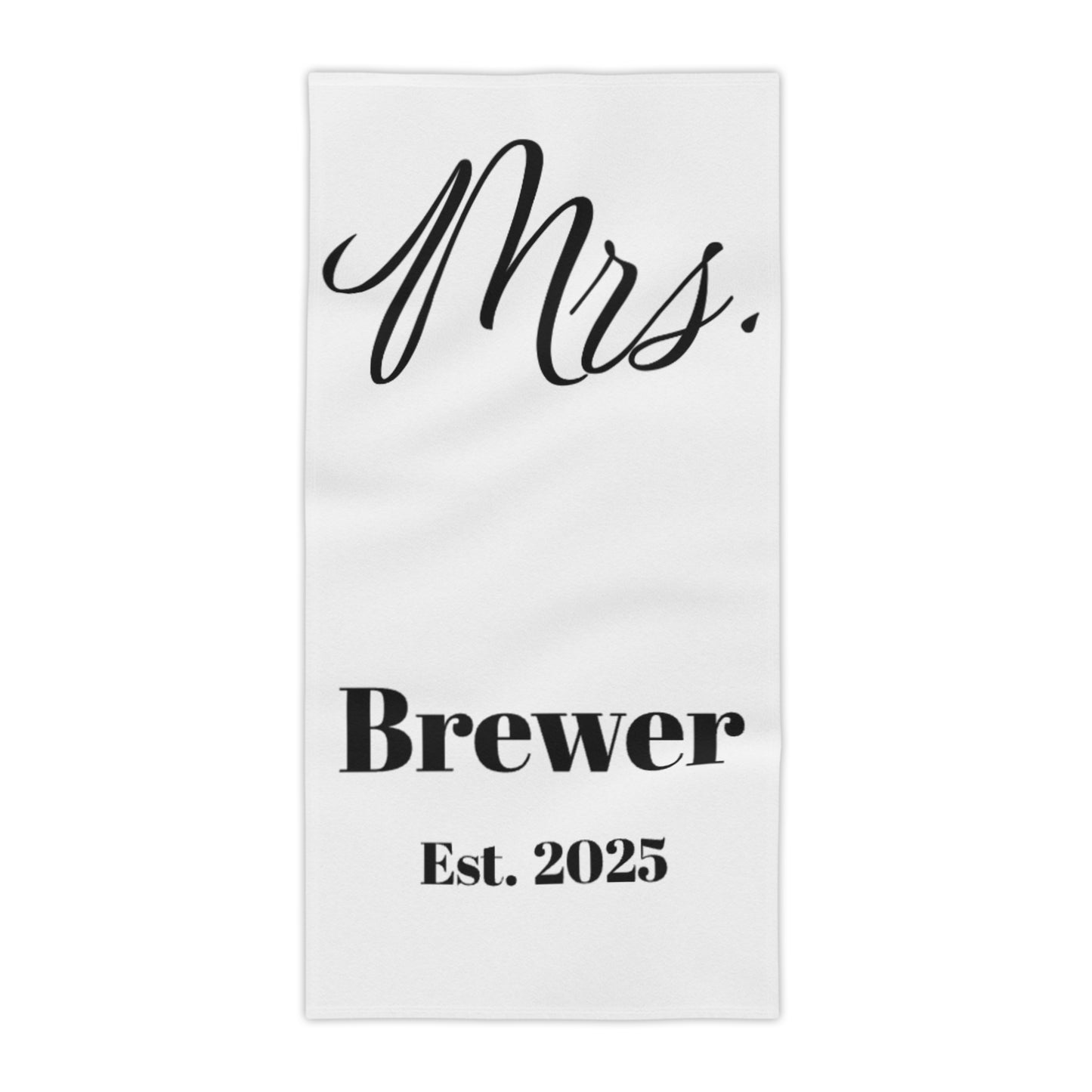 Mrs & Mr Solid Beach Towel