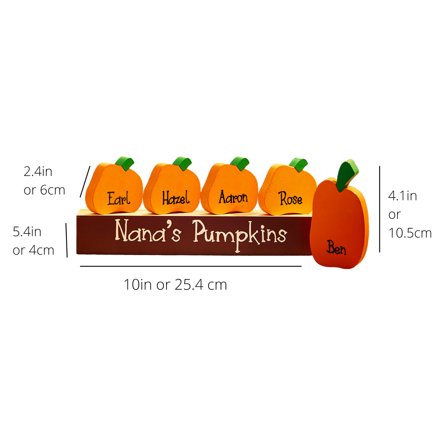 Personalized Wooden Pumpkin Display