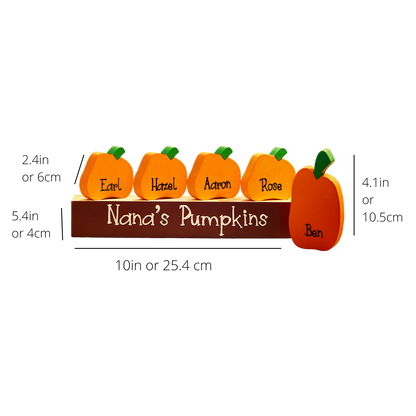 Personalized Wooden Pumpkin Display