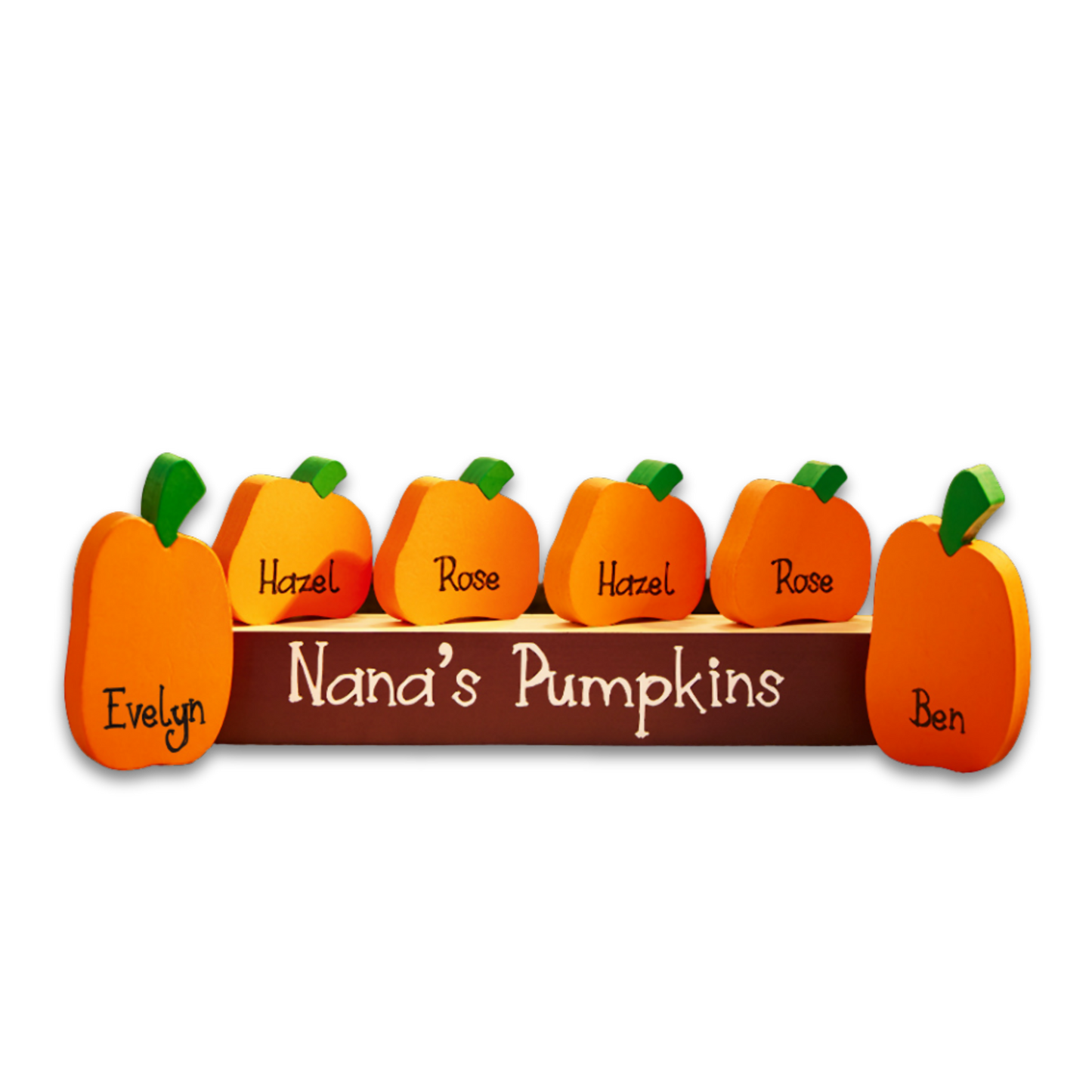 Personalized Wooden Pumpkin Display