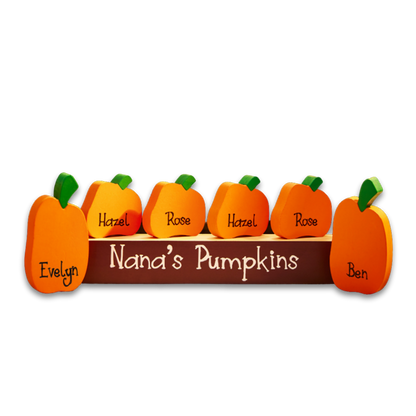 Personalized Wooden Pumpkin Display