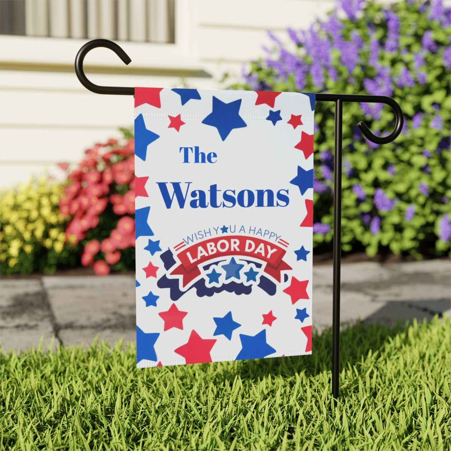 Labor Day Stars Garden Banner