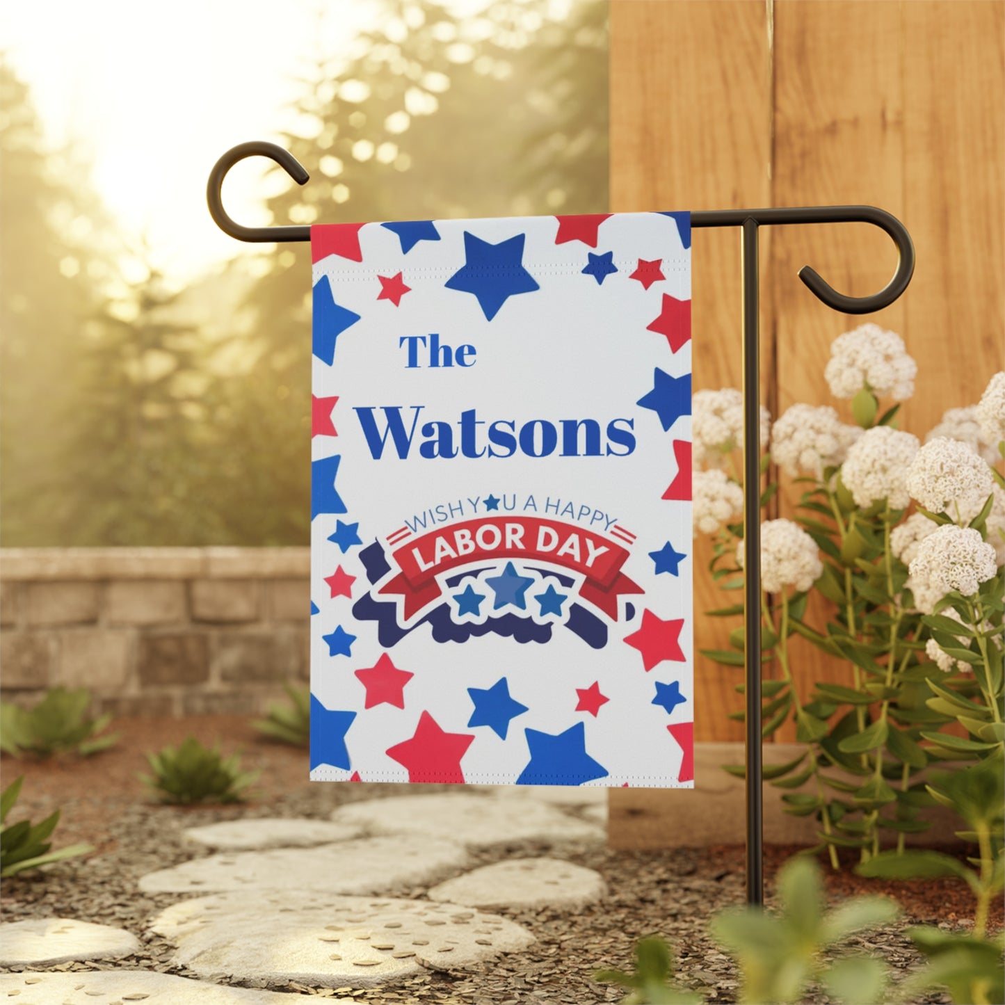 Labor Day Stars Garden Banner