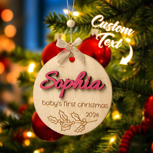 Personalized Baby's First Christmas Ornament