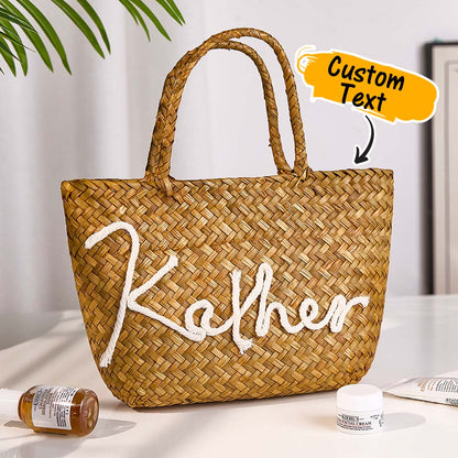 Personalized Handmade Bohemian Bucket Bag with Name
