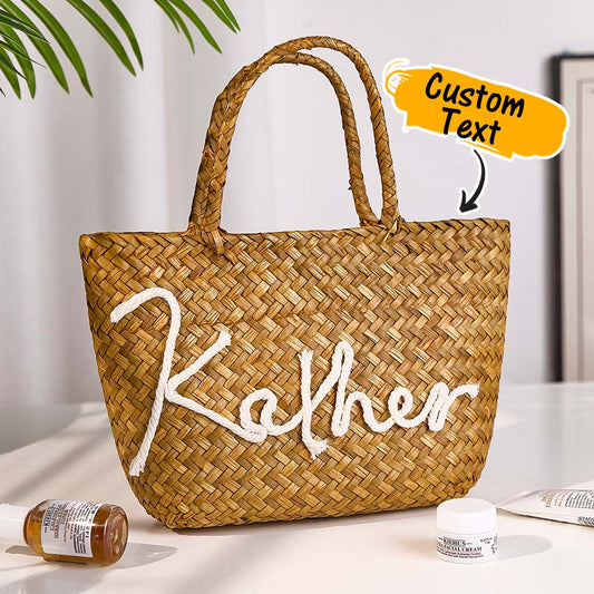 Personalized Handmade Bohemian Bucket Bag with Name

