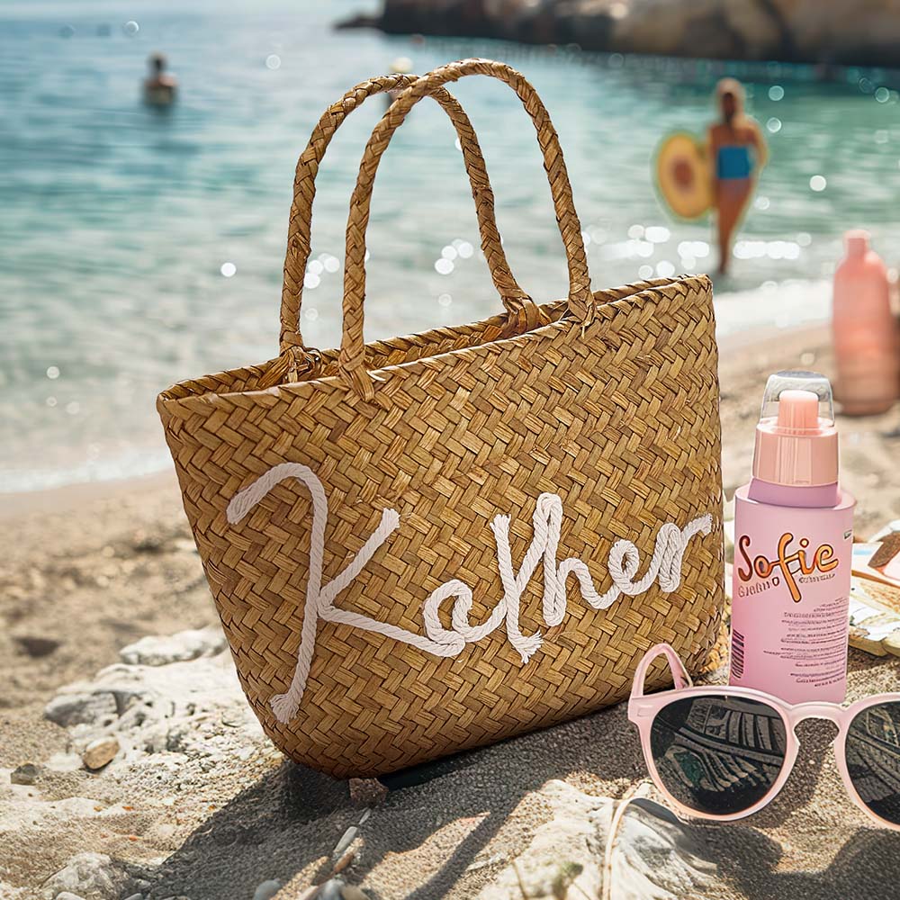 Personalized Handmade Bohemian Bucket Bag with Name