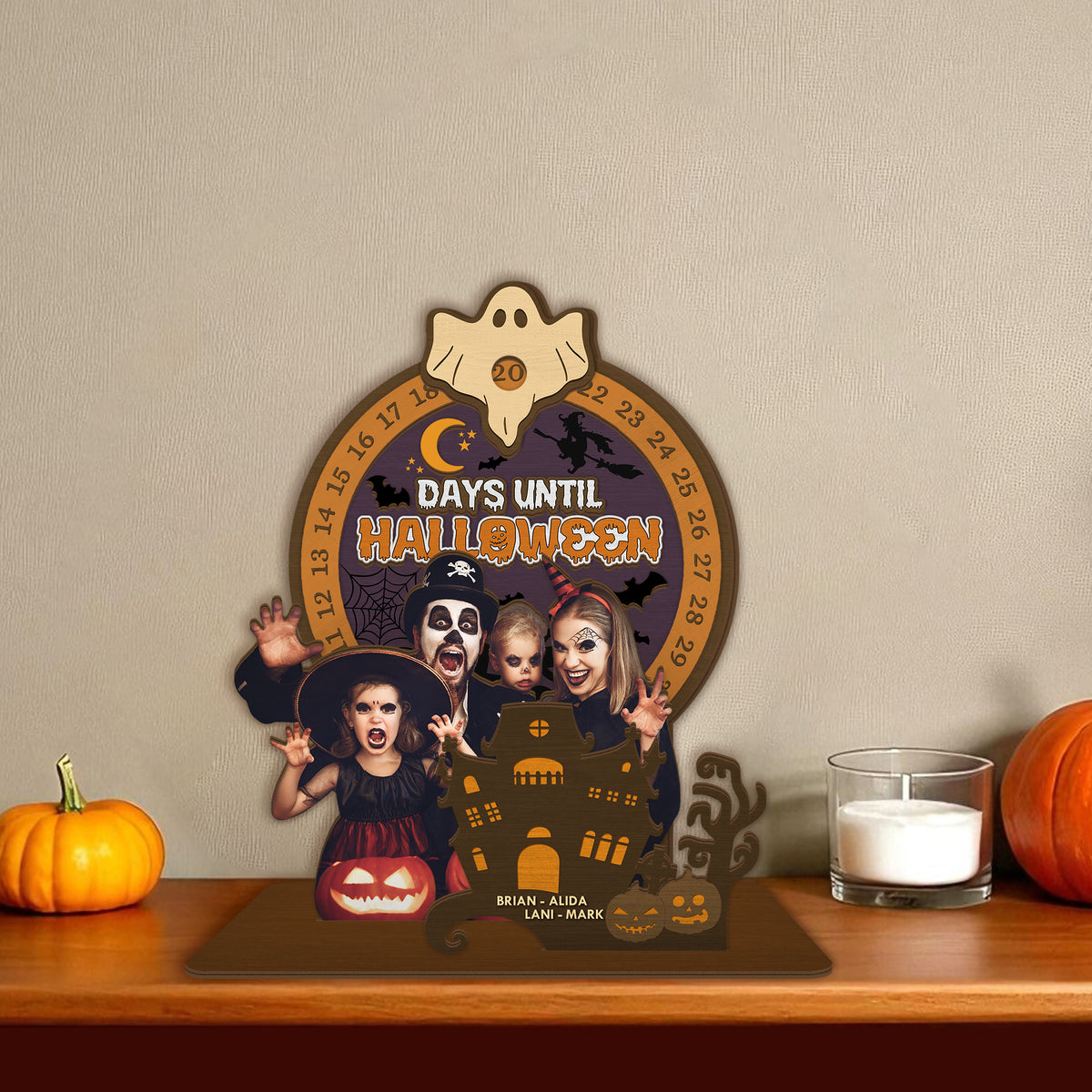 Personalized Photo Days Until Halloween Countdown Calendar