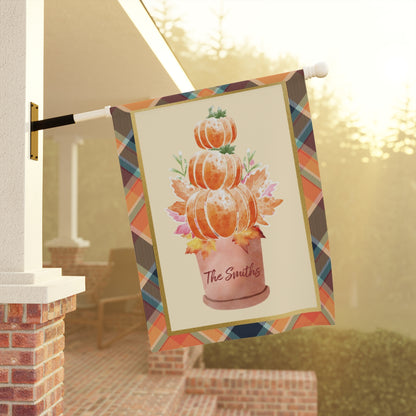 Personalized Pumpkin Planter Garden & House Banner