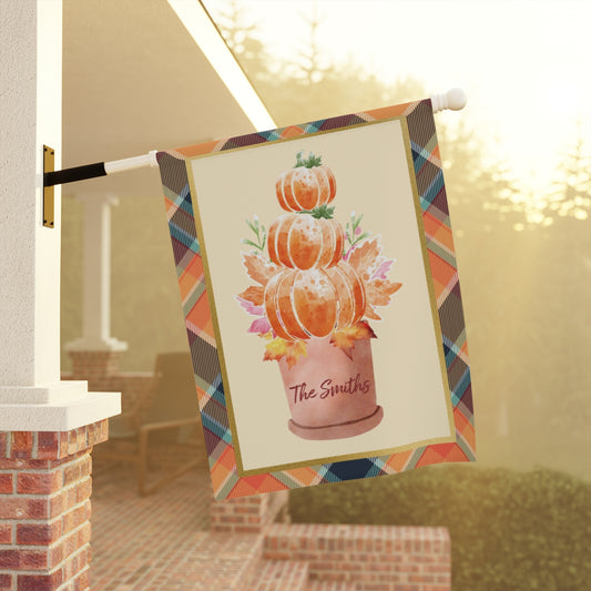 Personalized Pumpkin Planter Garden & House Banner