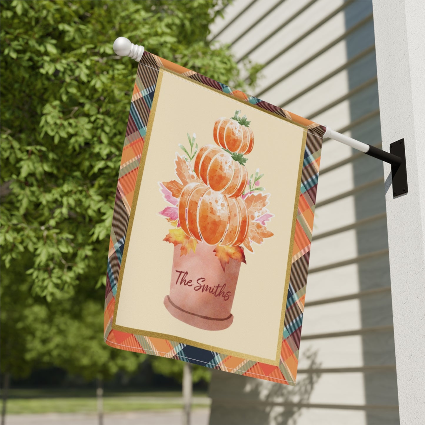 Personalized Pumpkin Planter Garden & House Banner