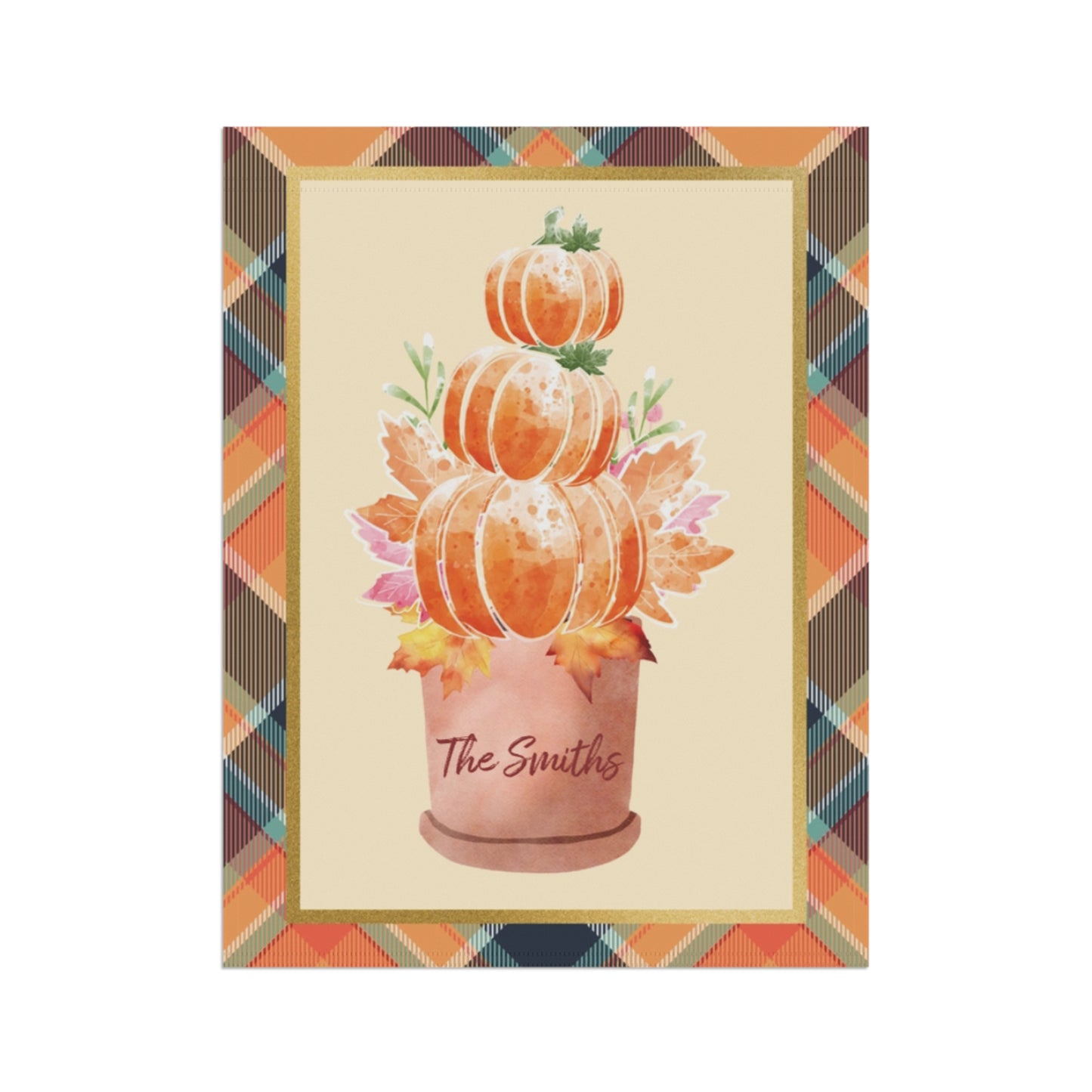 Personalized Pumpkin Planter Garden & House Banner