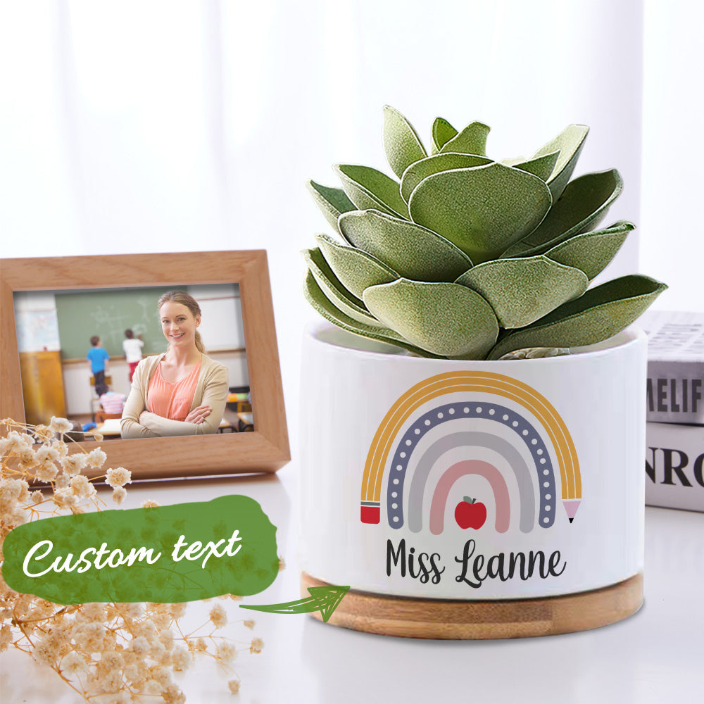 Personalized Teacher Flower Pot -  Back to School or Christmas Gift for Teacher