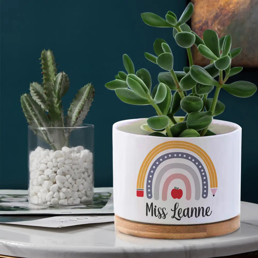 372981434186465282Personalized Teacher Flower Pot -  Back to School or Christmas Gift for Teacher