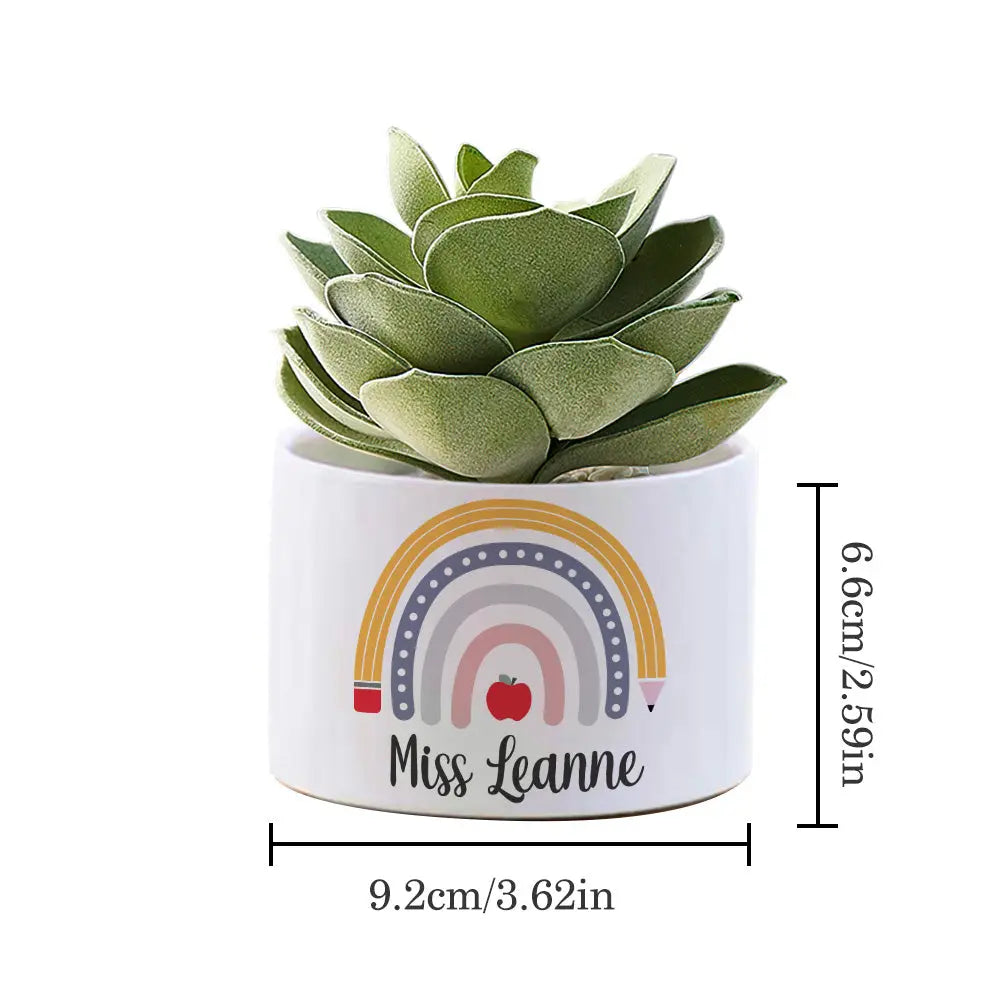 Personalized Teacher Flower Pot Size