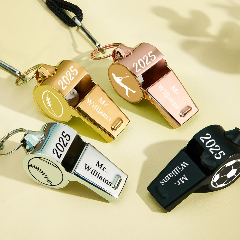 Personalized Whistles Gift for Coach, P.E. Teacher