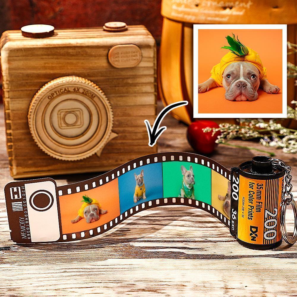 Pet Lovers Custom Camera Film Roll Memory Keychain