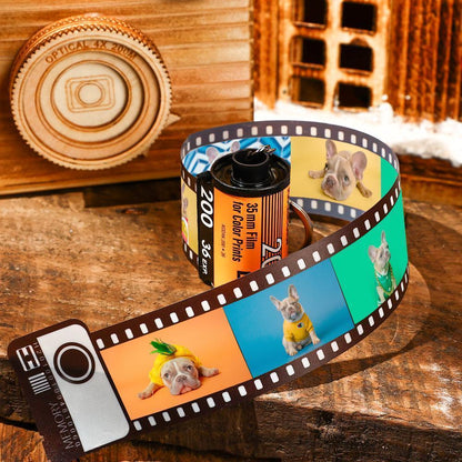Pet Lovers Custom Camera Film Roll Memory Keychain