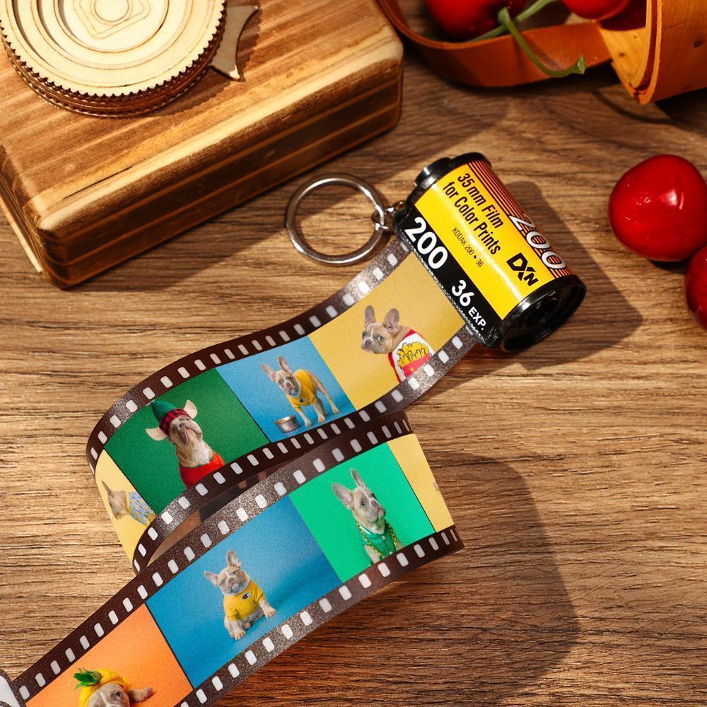 Pet Lovers Custom Camera Film Roll Memory Keychain