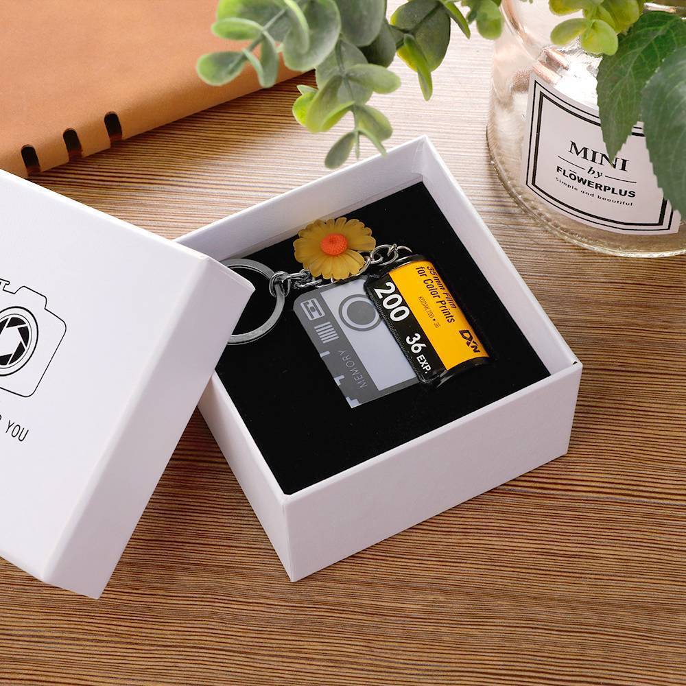 Pet Lovers Custom Camera Film Roll Memory Keychain