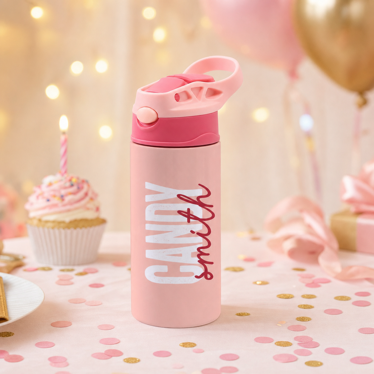 Personalized First and Last Name Water Bottle