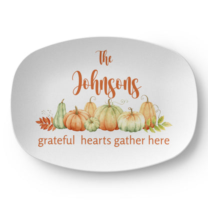 Personalized Pumpkins & Gourds Thanksgiving Platter