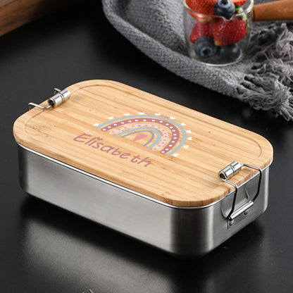 Rainbow Personalized Child's Name Stainless Steel Lunch Box