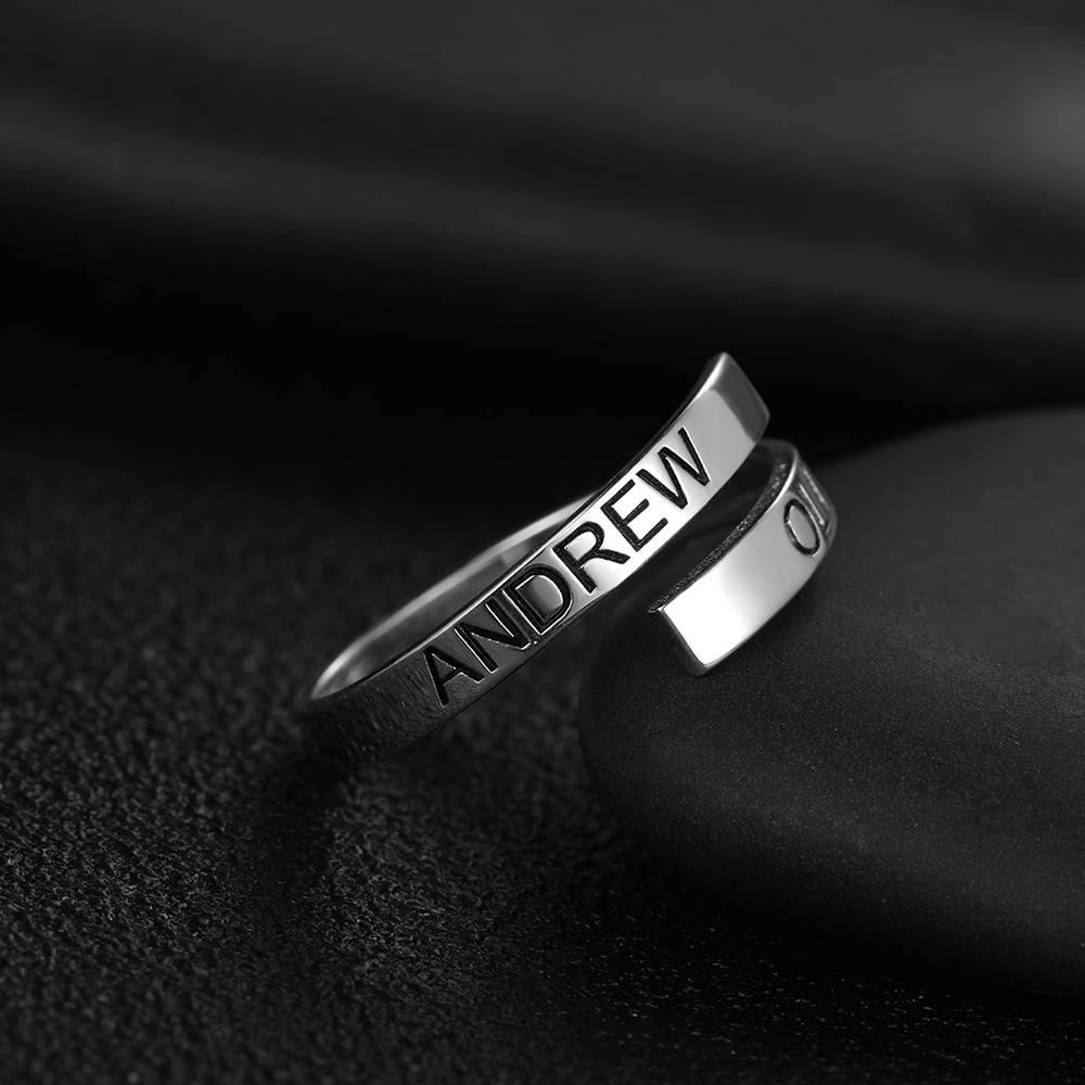 Custom Engraved Two Names Ring