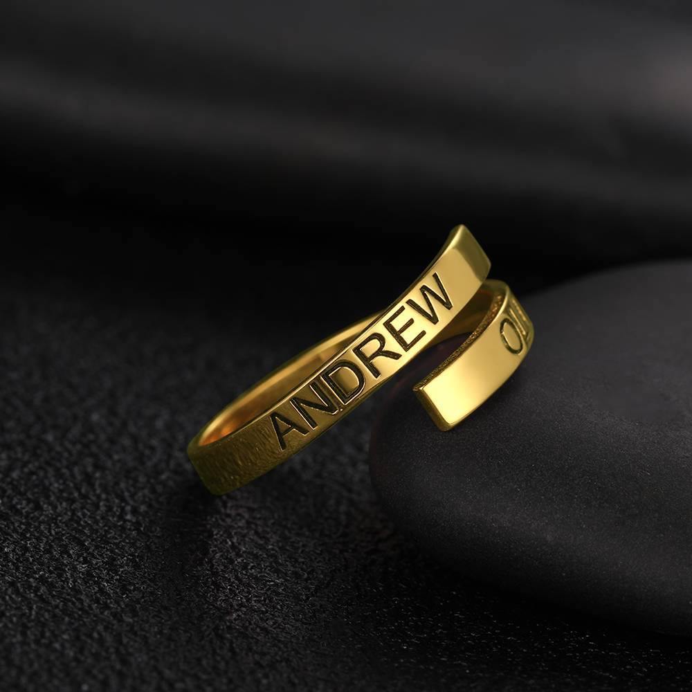 Custom Engraved Two Names Ring