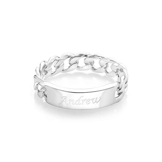 Men's Personalized Ring Custom Message Ring