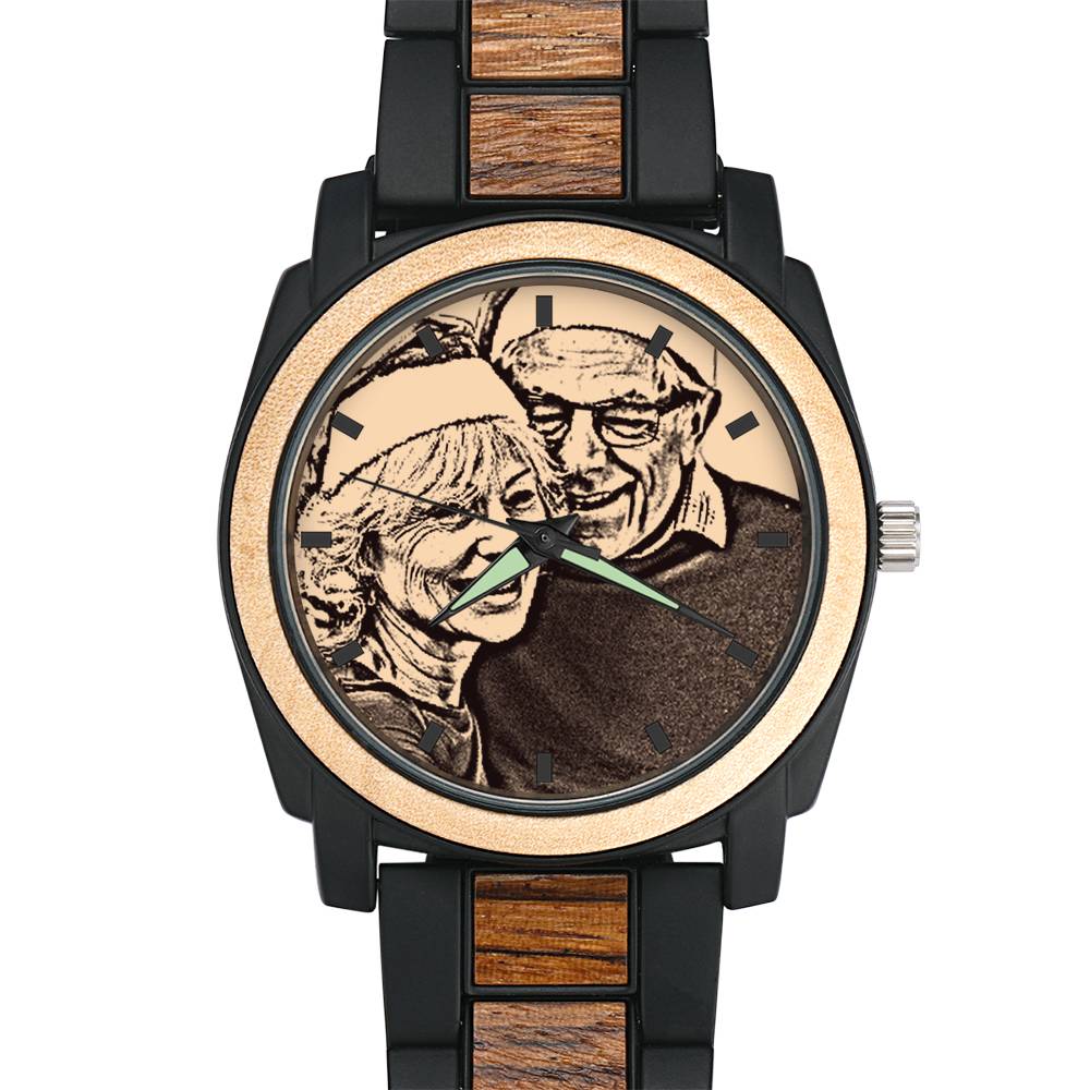 Personalized Engraved Photo Wooden Watch