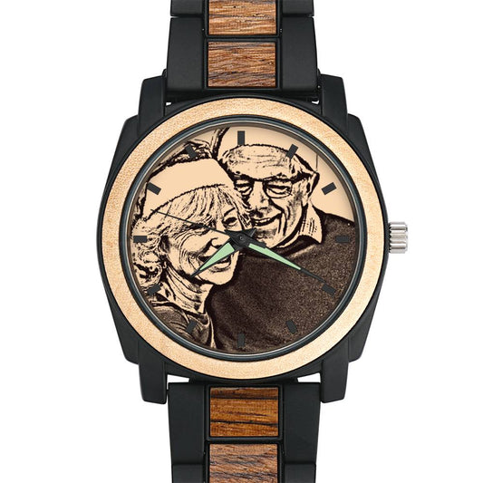 Personalized Engraved Photo Wooden Watch