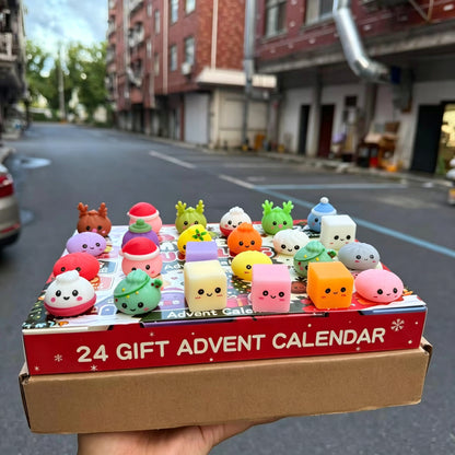 2026 Christmas Squishy Advent Calendar, 24-Day Dumpling Fidget Toy Countdown