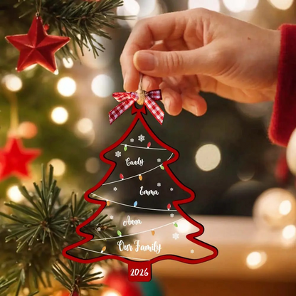 Personalized Christmas Tree Ornament with Names & Date