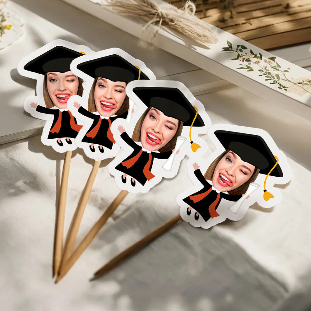 Personalized Graduation Cupcake Toppers