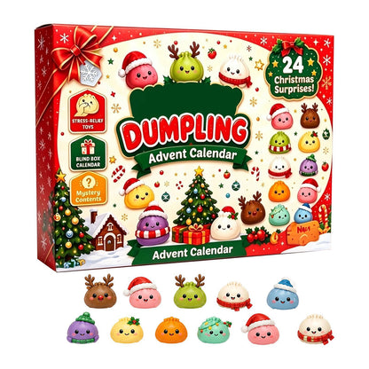 2026 Christmas Squishy Advent Calendar, 24-Day Dumpling Fidget Toy Countdown