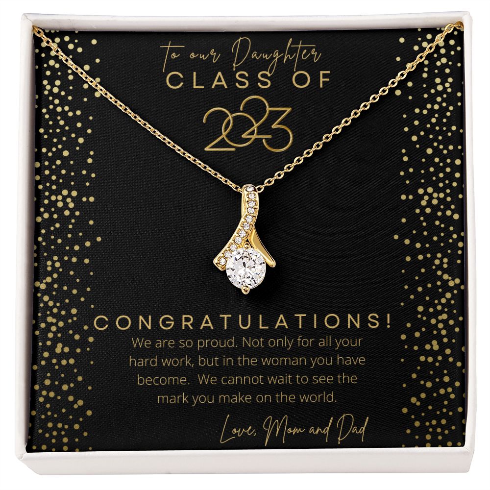 Graduation Necklace, To our Daughter, Class of 2023 Pendant