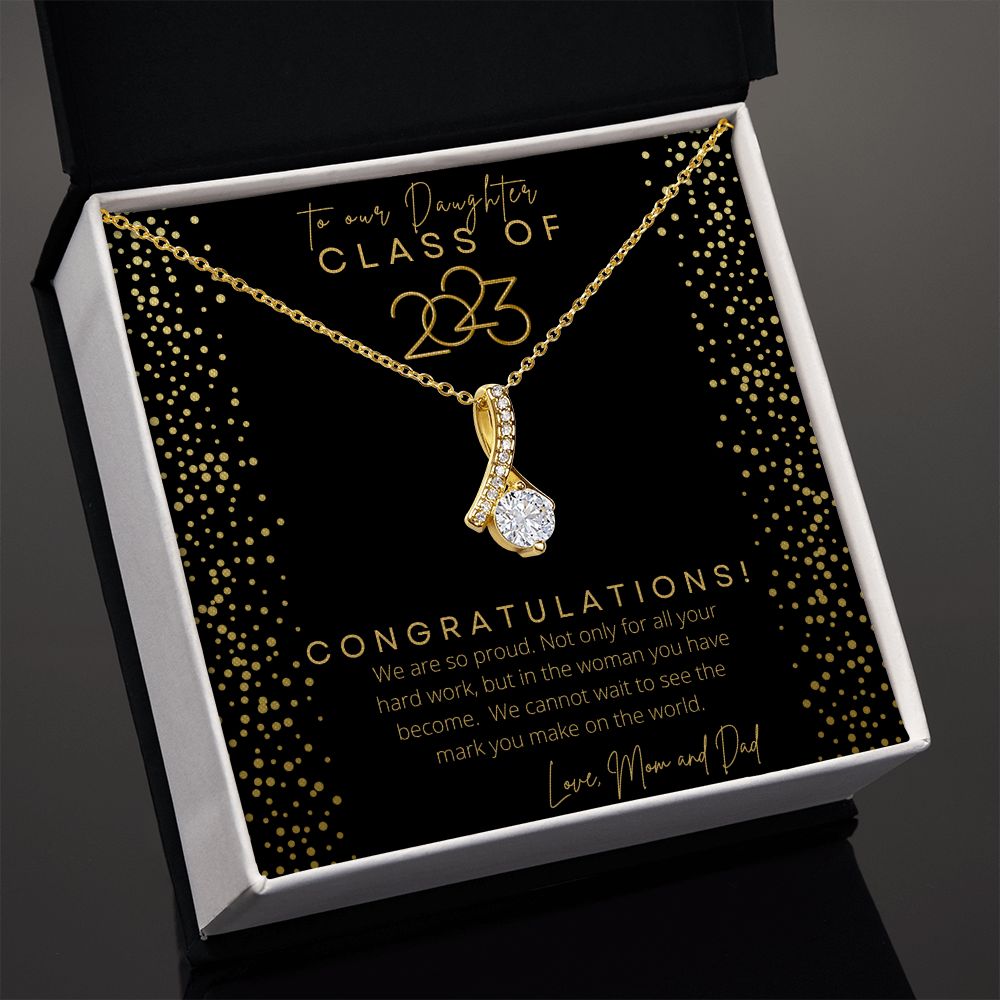 Graduation Necklace, To our Daughter, Class of 2023 Pendant