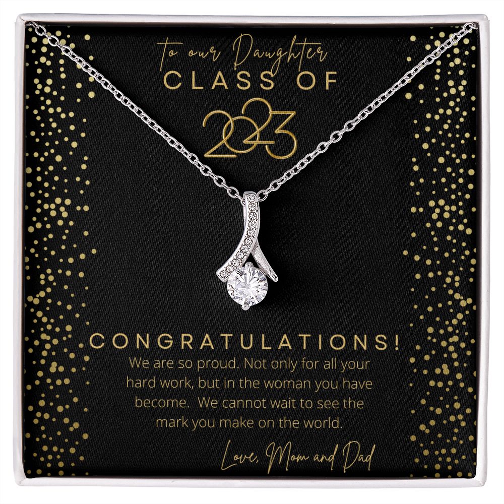 Graduation Necklace, To our Daughter, Class of 2023 Pendant