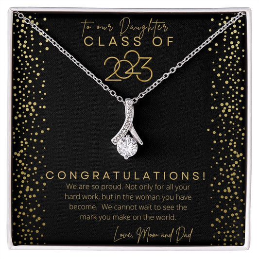 Graduation Necklace, To our Daughter, Class of 2023 Pendant