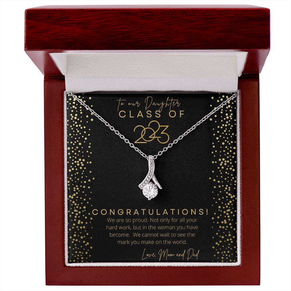 Graduation Necklace, To our Daughter, Class of 2023 Pendant