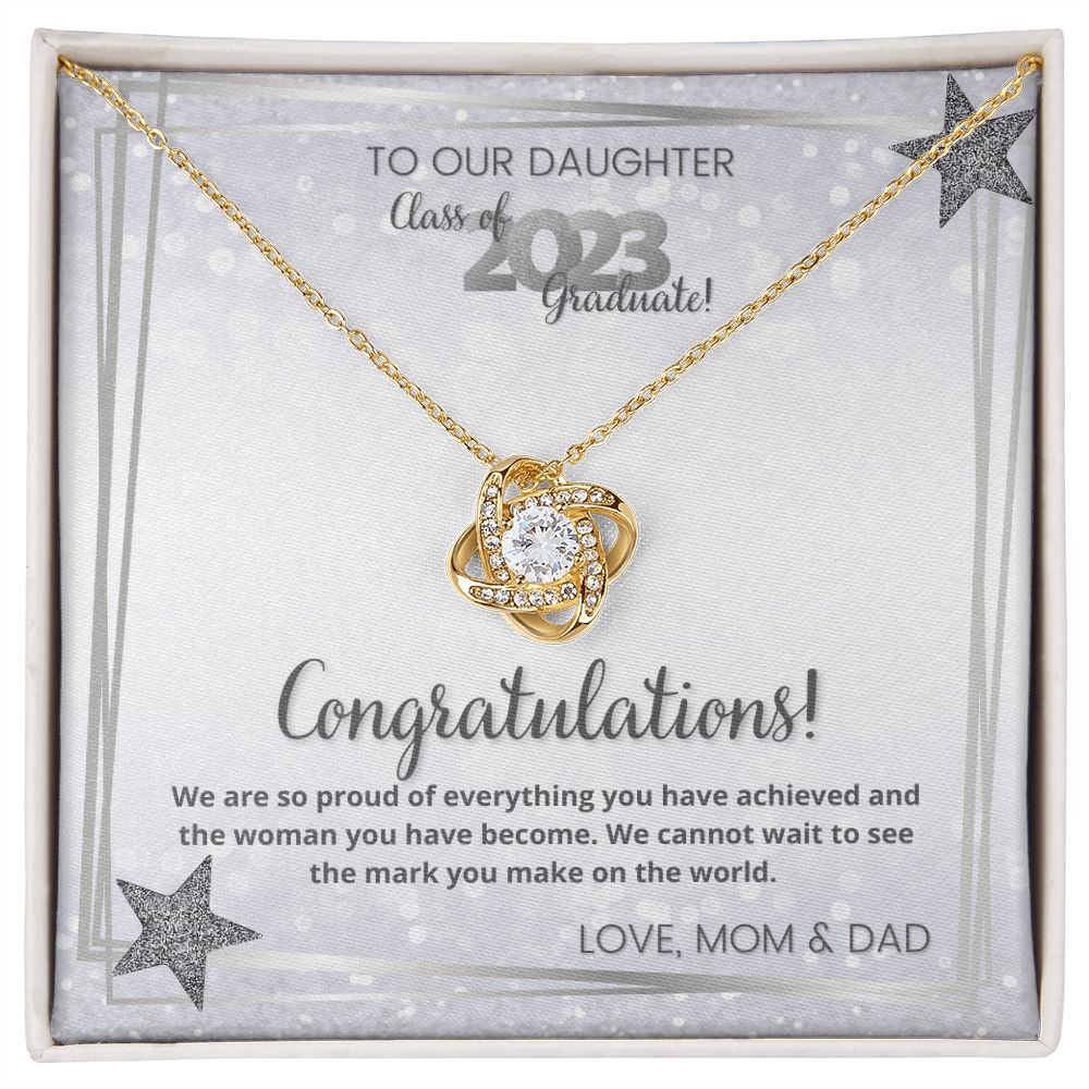 Class of 2023 Pendant, Graduation Necklace, To our Daughter