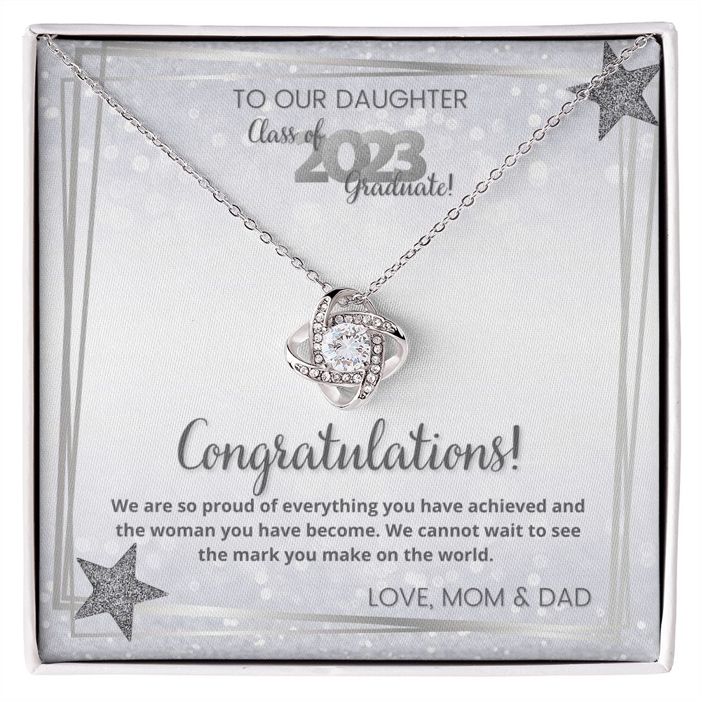 Class of 2023 Pendant, Graduation Necklace, To our Daughter