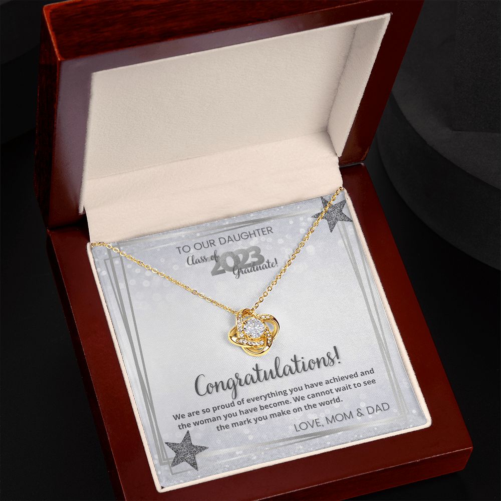 Class of 2023 Pendant, Graduation Necklace, To our Daughter