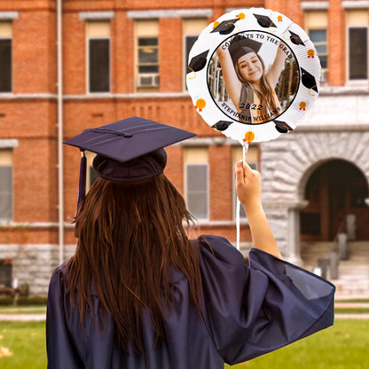 Personalized "Congrats to the Grad" Balloons with Custom Photo and Text