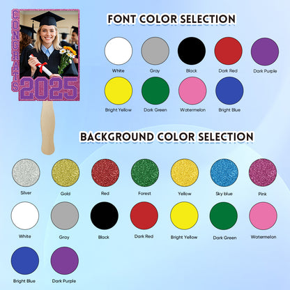 Personalized Handheld Photo Fan Graduation Gift